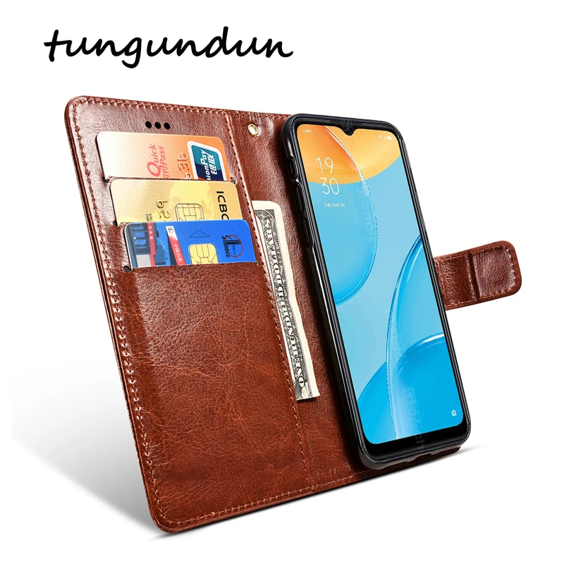 Cover For OPPO A15 CPH2185 Case Telefone Protector PU Leather Wallet Flip Case For OPPO A 15 Funda Stand Book Capa Shell Bag