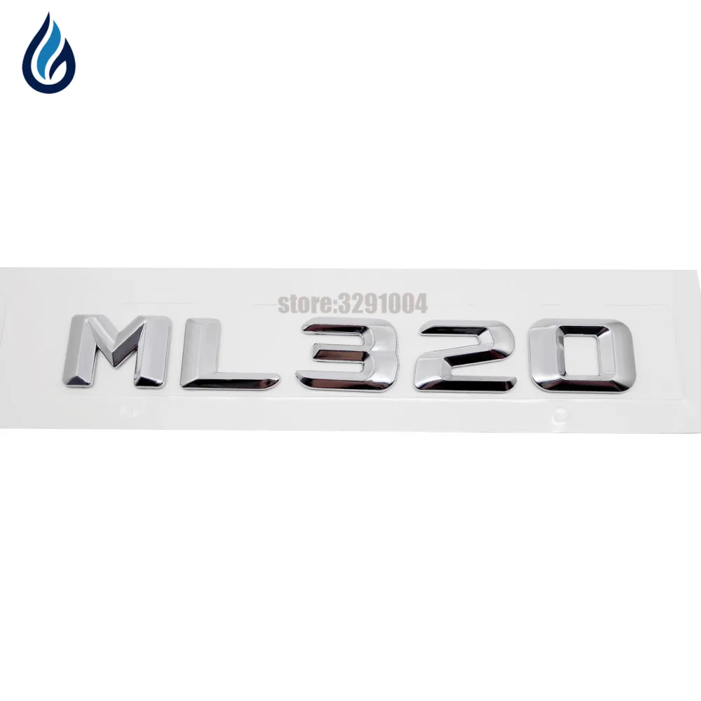 

Автомобильный Стайлинг для Mercedes Benz ML Class ML320 эмблема крышки багажника значок Алфавит буквы наклейка для W204 W203 W211 W210 W212 W205