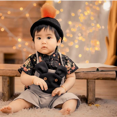 SS-13 Baby Boy Girl Photo Shoot Hat+Pant Sets Clothes Infant Photography Cartoon Costume Birthday Party Wear Kids Photo Props - Цвет: SS-13