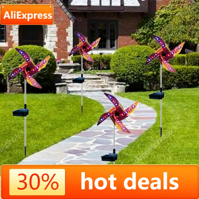 

Outdoor Windmill Solar Led Light Garden Decoration Rotate Waterproof Twink LED for Home Courtyard Terrace Garden Lights Outdoor