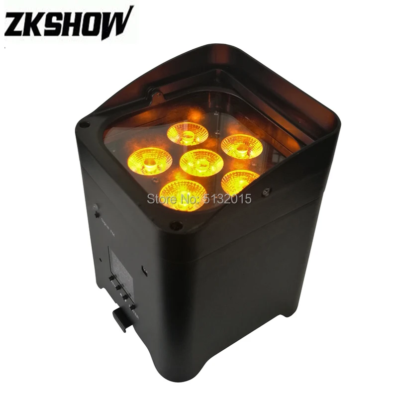 12 шт./лот 6*15 Вт RGBWA + УФ светодиодный прожектор Uplight с приложением для телефона 2 4G
