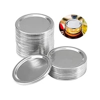 12pcs 7086mm mason jar lids with discs wide mouth canning mug glass lid stainless steel top covers rust resistant screw rings
