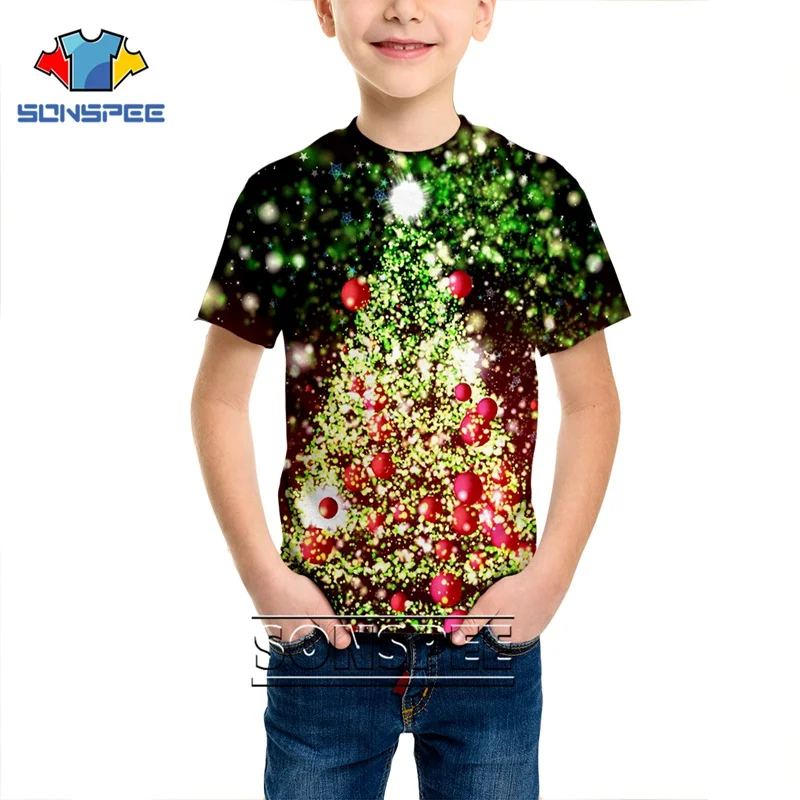 Fashion T-shirt 3D print Christmas Shirts Men Women Anime Child Streetwear Santa Claus T shirt Harajuku Kids Tshirt Xmas Clothes