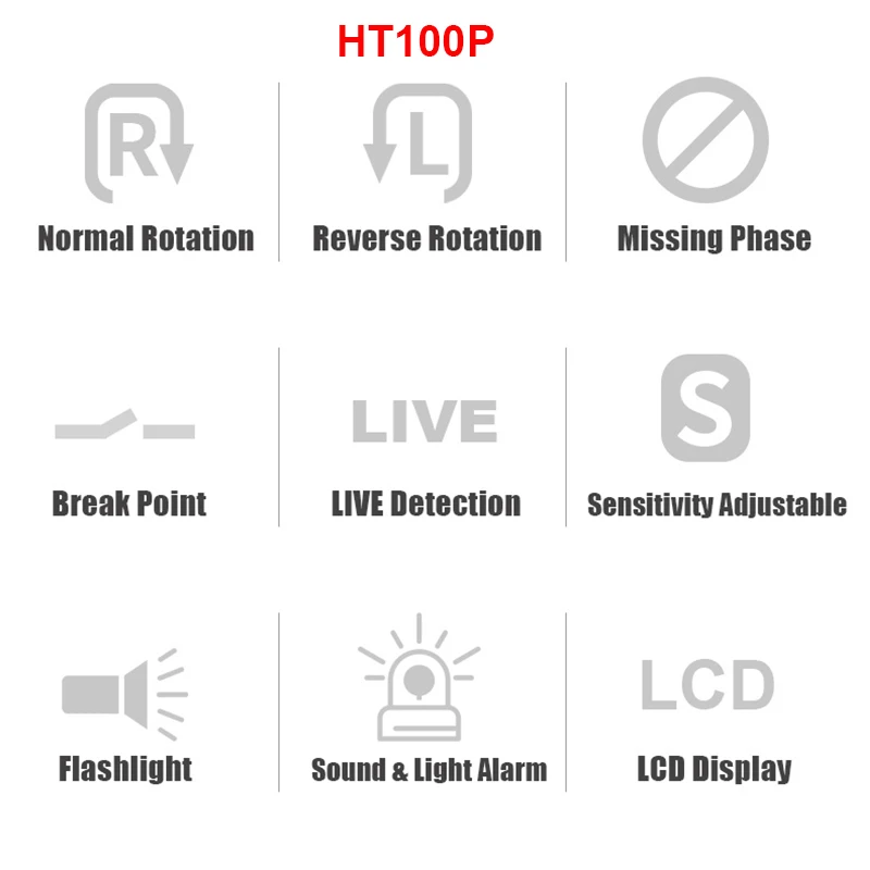 Электрический тестер Напряжение индикатор выключатель Finder детектор HABOTEST HT100