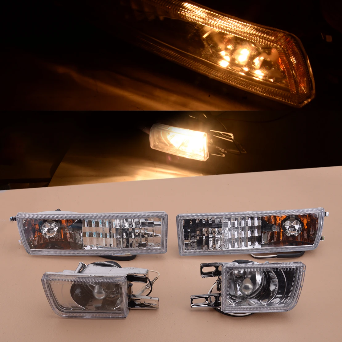 

4 шт./компл. 2 Pin передний бампер прозрачные туман светильник Поворотная сигнальная лампа подходит для VW Golf Jetta MK3 Vento 1993 1994 1995 1996 1997 1998