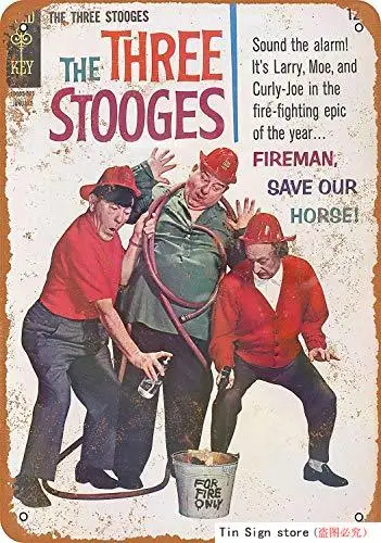 Three stoogees Comic Wall жестяная вывеска железная живопись винтажный металлический лист