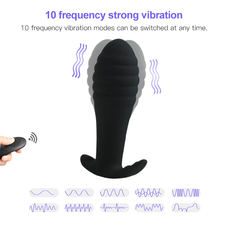 Беспроводной дистанционный Анальная пробка фаллоимитатор вибратор секс игрушки