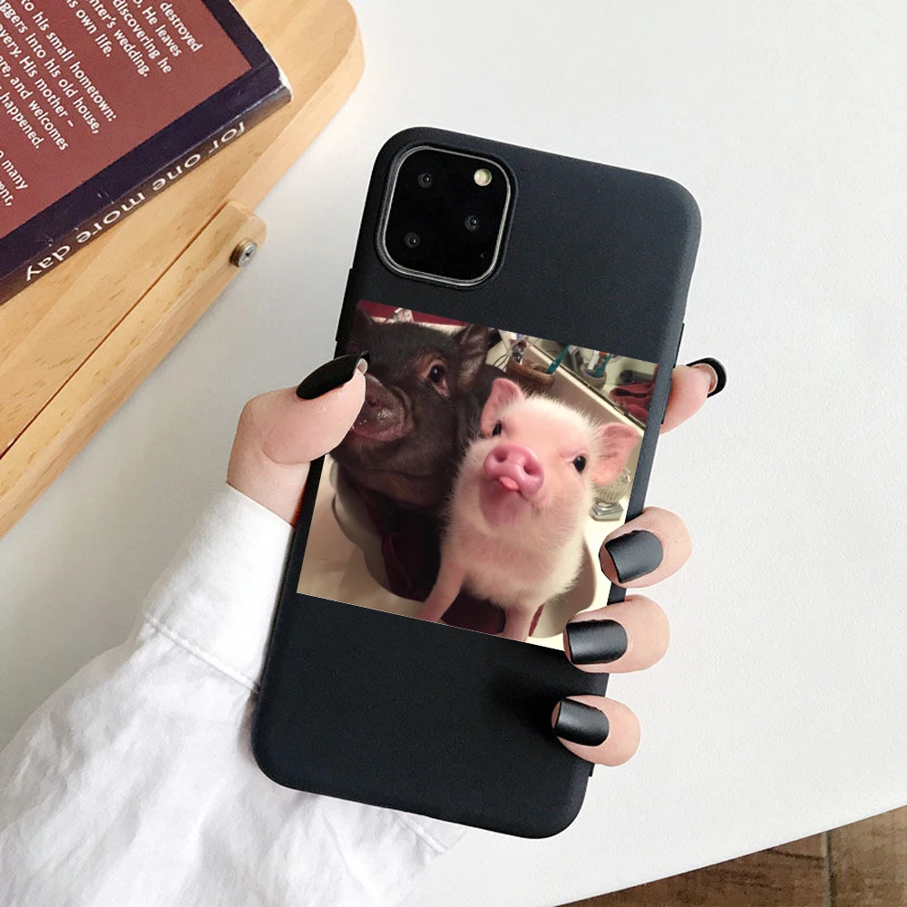 Силиконовый чехол с милой Свинкой для iPhone 11 Pro X XR XS Max 6 6s 7 8 Plus чехлы влюбленных