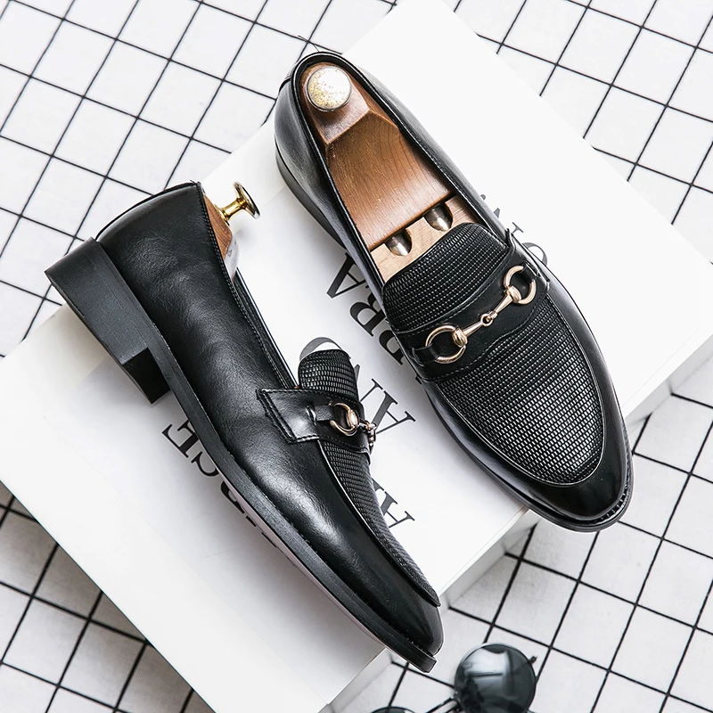 Новые деловые лоферы модная красная повседневная кожаная обувь мужские