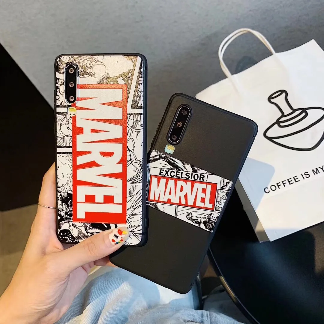 Чехол из ТПУ с 3D рельефом для задней панели телефона Marvel Avengers iphone 6 s 7 8 plus 11 Pro Max X XS