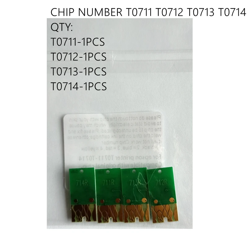 Струйный принтер заправка чернил cartidge chip T0711 T0712 T0713 T0714 система непрерывной