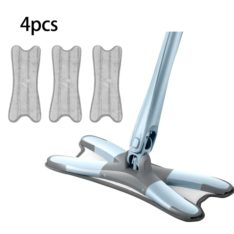 

X-Type ровные швабры с 4 шваброй салфетки 360 ° градусов выдавливаемая Швабра Ручная стирка бытовой чистящий инструмент-стержень Длина 140 см-дро...