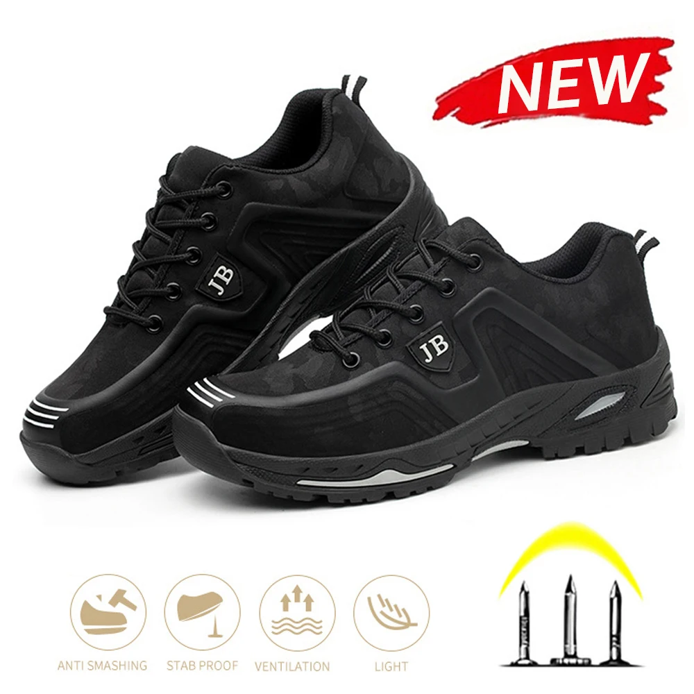 

Мужская защитная обувь, прочная рабочая обувь, рабочие кроссовки со стальным носком, мужские непрокалываемые рабочие ботинки, конструкция промышленные ботинки