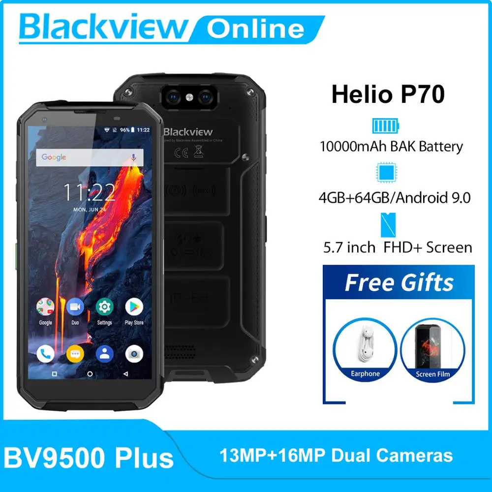 Blackview BV9500 плюс Octa Core IP68 Водонепроницаемый смартфон 10000 мАч 5 7 &quotFHD Экран 4 Гб + 64 ГБ