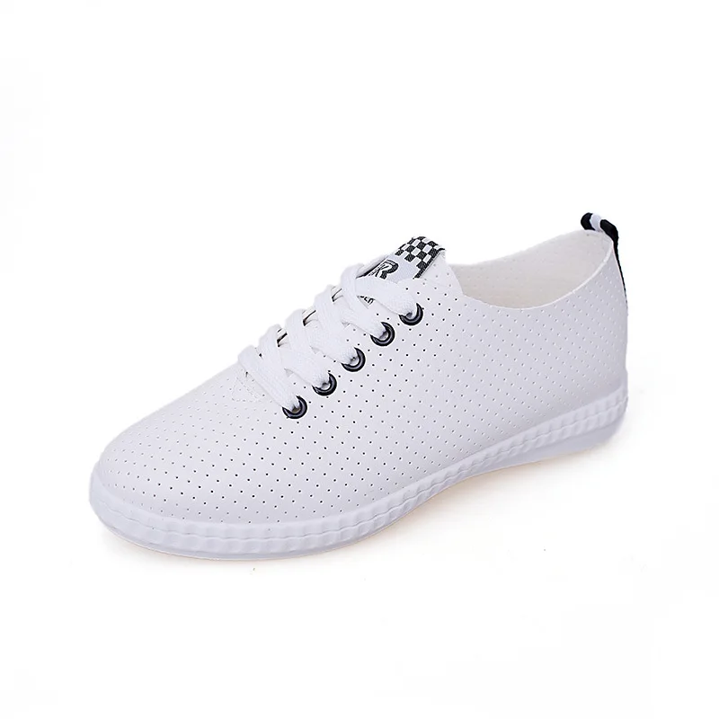 

Hot Sports Shoes women's Fashion Mesh Surface Breathable Vulcanized Shoes Lacing Flat Heel White Shoe Versatile Casual Shoe Girl