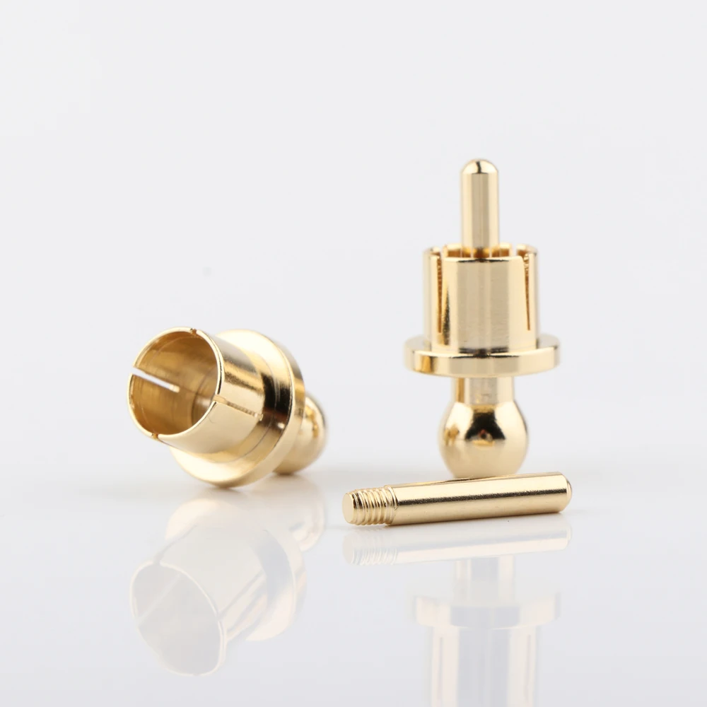 8 штук CA7006G Позолоченные RCA Кепки Plug короткого разъем электрической цепи Phono