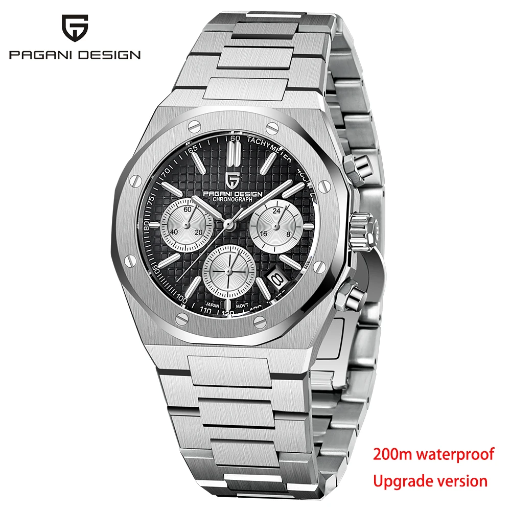 2021 Pagani Design Luxury Quartz Watch Sapphire Glass 200m Automatic Waterproof Watch Men's Sports Chronograph Relogio Masculino