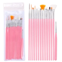 nail painting brush line drawing pen 15 s set black white and pink 3 colors nail art brushes set liner striping brushmntry54dff