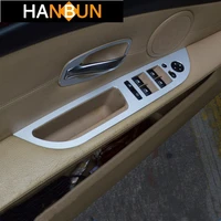 car styling door armrest panel window glass button decoration frame cover trim sticker for bmw 5 series e60 interior accessories