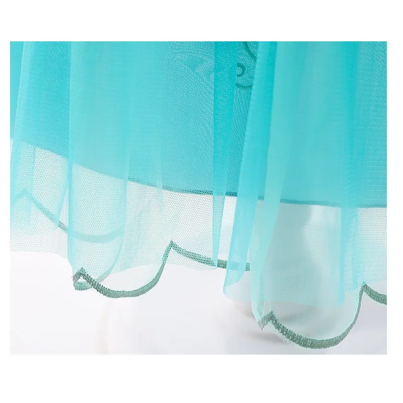 Костюм для косплея Русалочки девочек детская одежда с оборками на рукавах