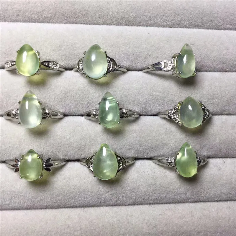 1 шт. натуральный драгоценный камень прегнит кольцо кристалл изменяемый Размер