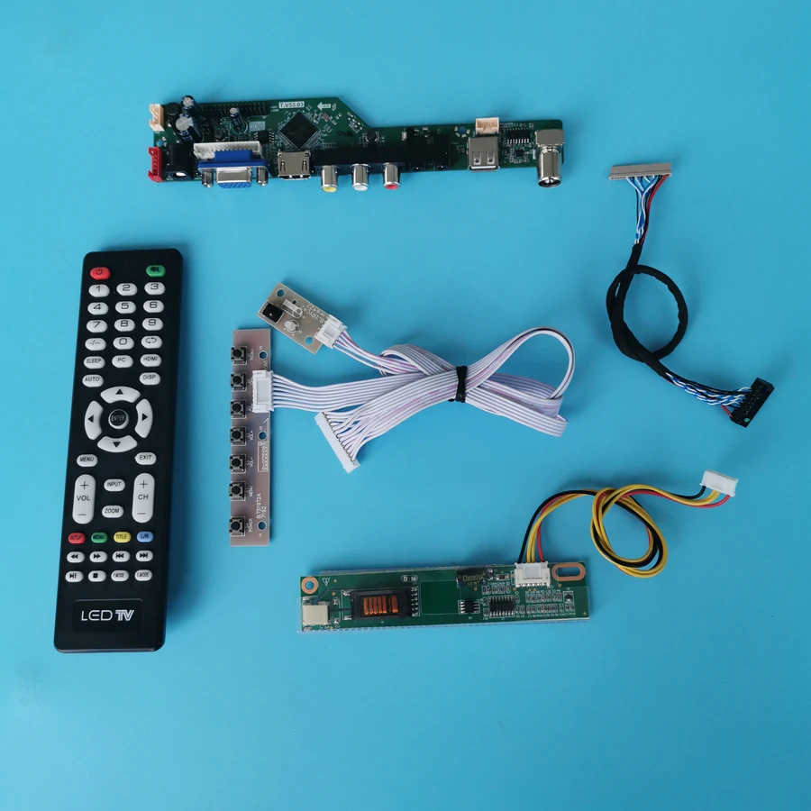 

For LT150X2/LT150X3/LTN150XD 1-CCFL LVDS 20-Pin 1024*768 DIY Kit LCD Monitor Universal Controller Drive Board VGA+AV+USB