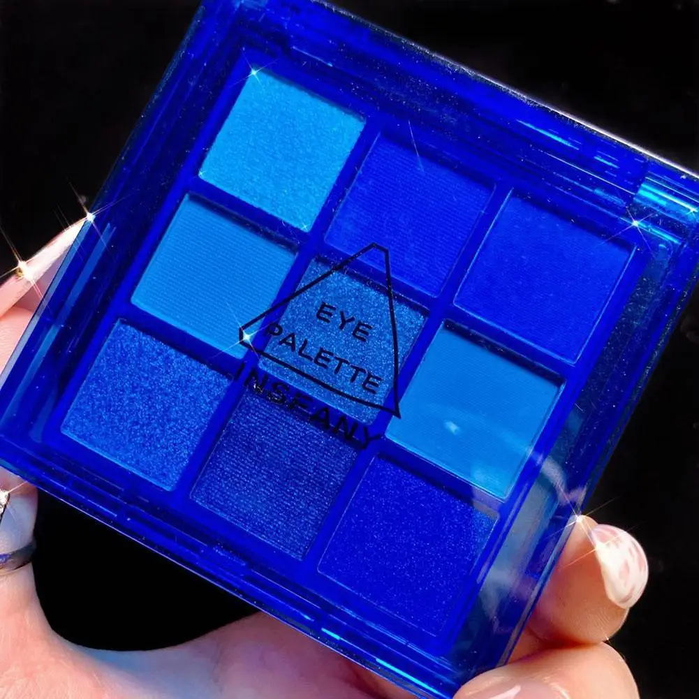 Палетка теней для век 9 цветов матовые жемчужные блестки Сияющие желтые синие