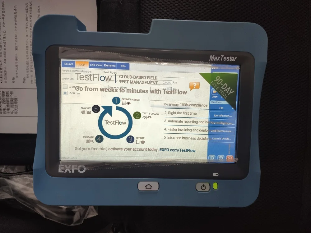EXFO OTDR MaxTester-720C-SM-1310/1550dB-35/36dB сенсорный Экран MAX720C-IOLM волоконно-оптический