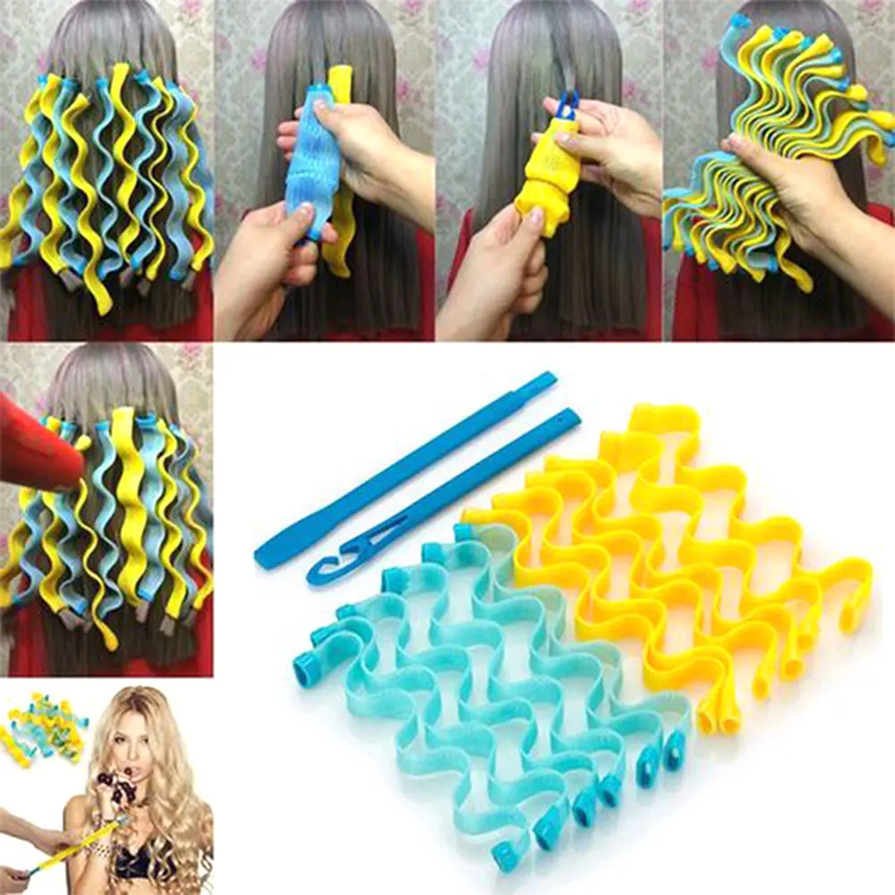 

14Pcs DIY Magic Hair Curler Hairstyle Roller Sticks Durable Hair Braider Accessories Hairpins Clips Twisting Beauty Curl Tool