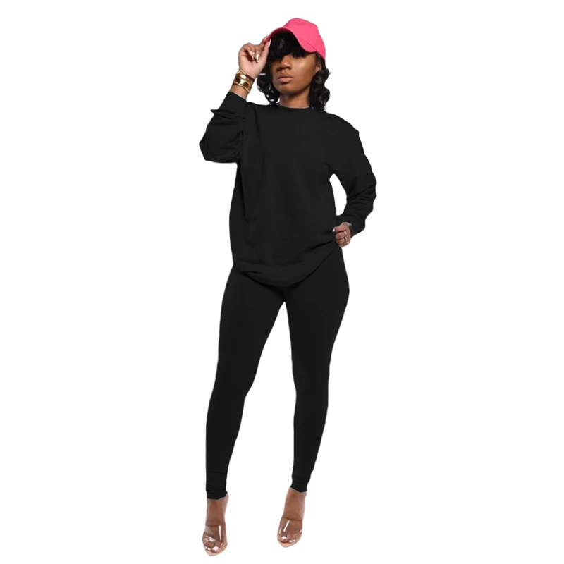 

Solid Tracksuit Women Two Piece Set Spring Clothes Pullover Sweatshirt Top and Pants Sport Sweat Suit Women's Sets Casual Outfit