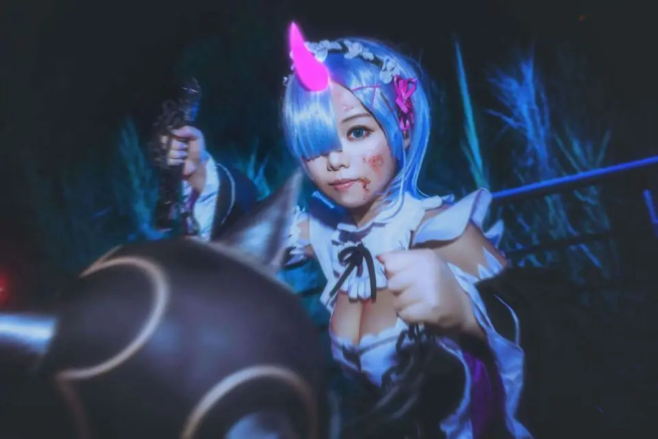 Аниме Re: Zero kara Hajimeru Isekai Seikatsu Ram Rem Косплей Хэллоуин реквизит дьявольские рожки
