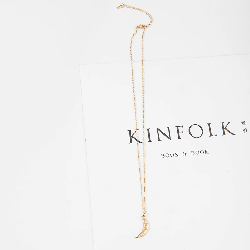 Fever &amp Free простые модные подвески в виде маленького полумесяца ожерелья с золотой