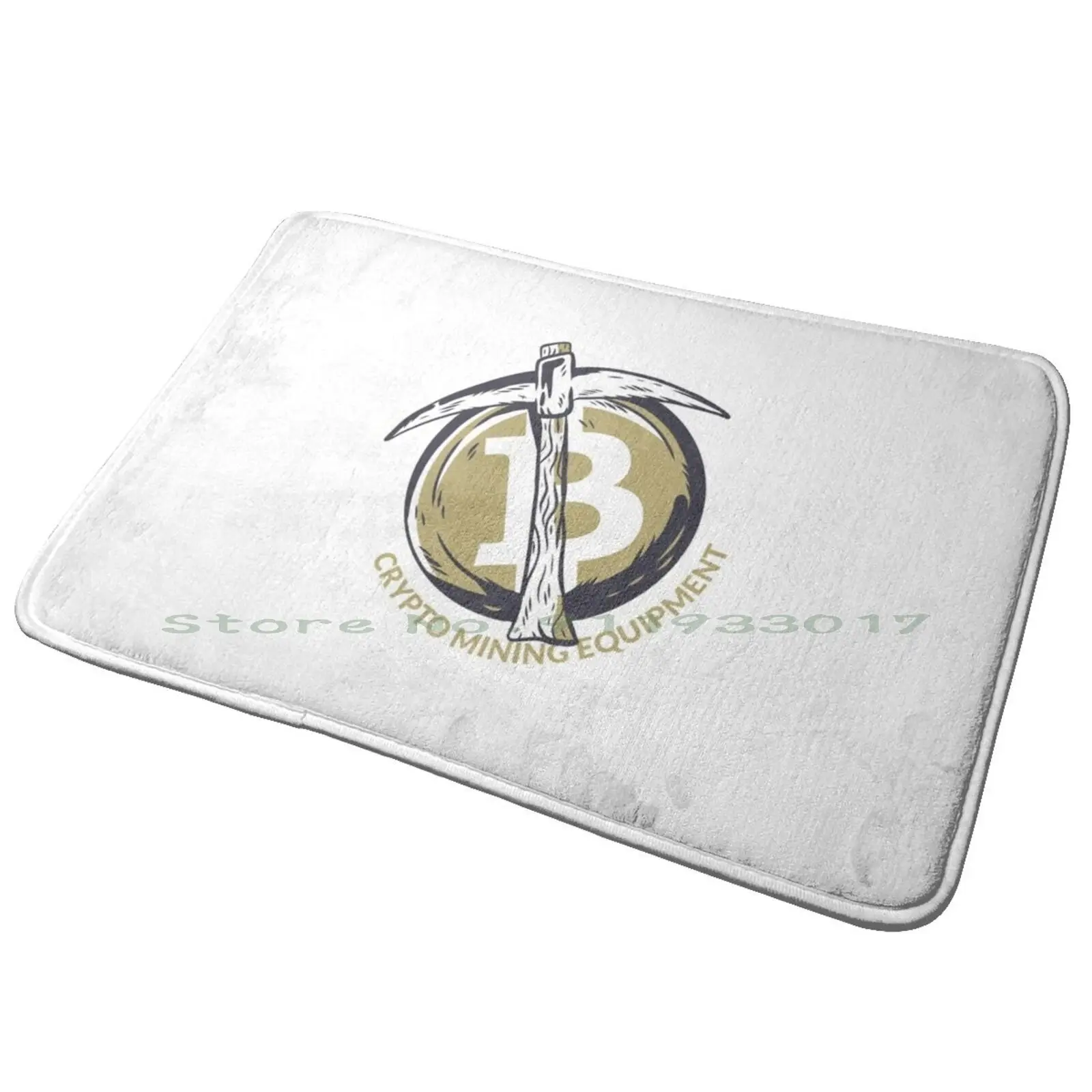 Ковер для добычи биткоинов дизайн криптовалютического логотипа коврик входной
