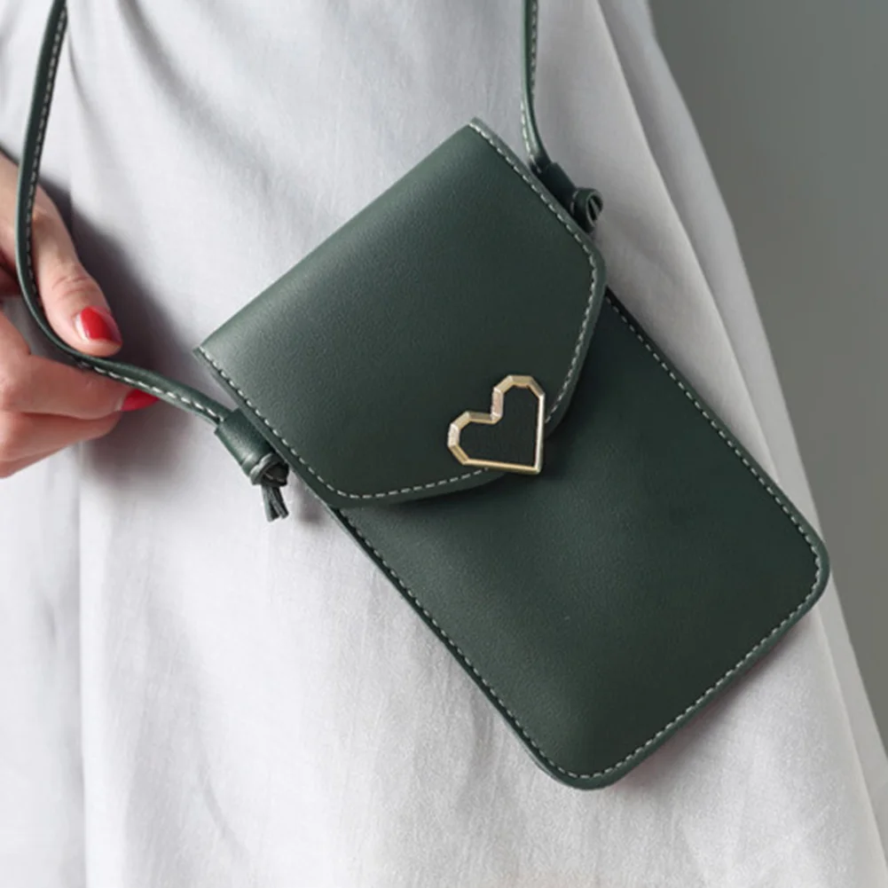 

Mobile Phone Case Bag Fashion Women Pouch PU Leather Cell Phone Cover Girls Shoulder Bag Mobile Touch Mini Phone Bag