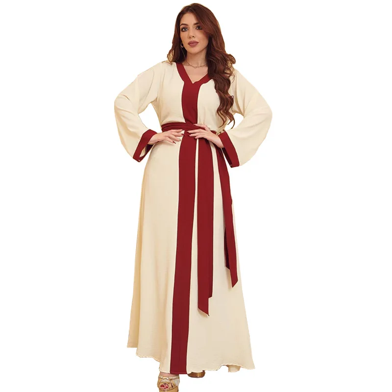 Мусульманское платье для женщин с длинным рукавом, сшитое анкарское платье, Дубай, мусульманское, Турция, абайя, тонкое платье макси, сказоч...