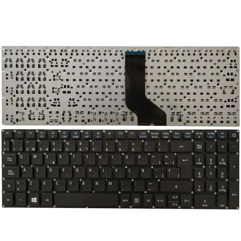 

Pop Laptop Spanish Keyboard For ACER Aspire E15 E5-576 E5-576G E5-576G-5762 E5-576G Black SP Keyboard