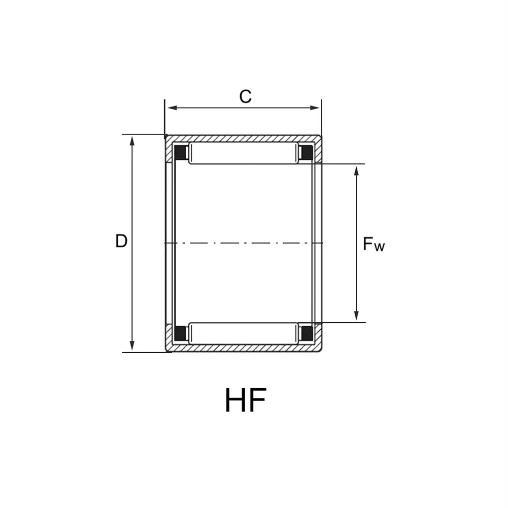 

10pcs HF081412 Needle Roller Bearings Outer octagonal 8mm Bore 14mm OD 12mm Width