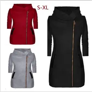 Женская зимняя одежда, теплая куртка, пальто с капюшоном на боковой молнии, повседневная одежда, пальто, топы, Женское пальто