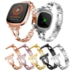 Ремешок для Fitbit Versa 3 Sense smartwatch с бриллиантами, Классические мужские часы, сменный Браслет, аксессуары для наручных часов