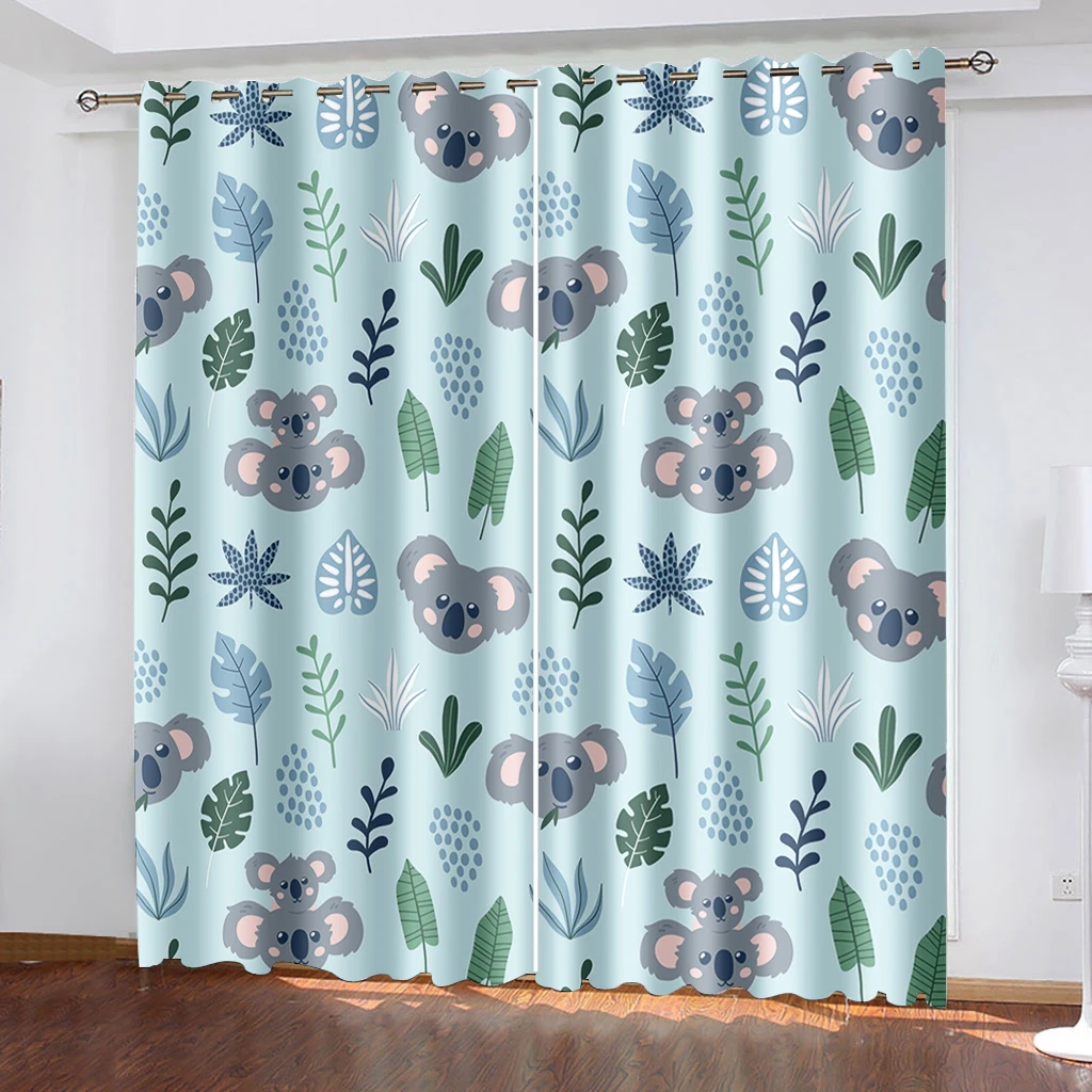 

Тканые шторы с 3D цифровой печатью и цветочным рисунком растений, для спальни, с левым и правым разделением, современные открытые затемняющие шторы для дома