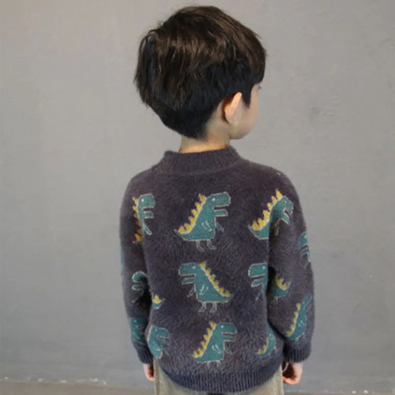 2020 winter boy girl kid thick Knitted bottoming turtleneck shirts solid high collar pullover sweater fall | Детская одежда и