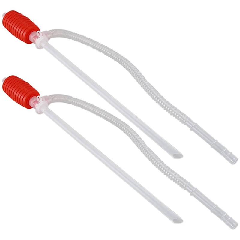 

2X Ручной Сифон, сифон для масла, воды, бензина, сырой нефти, двигателя, топлива, жидкости, перекачивающий насос, труба