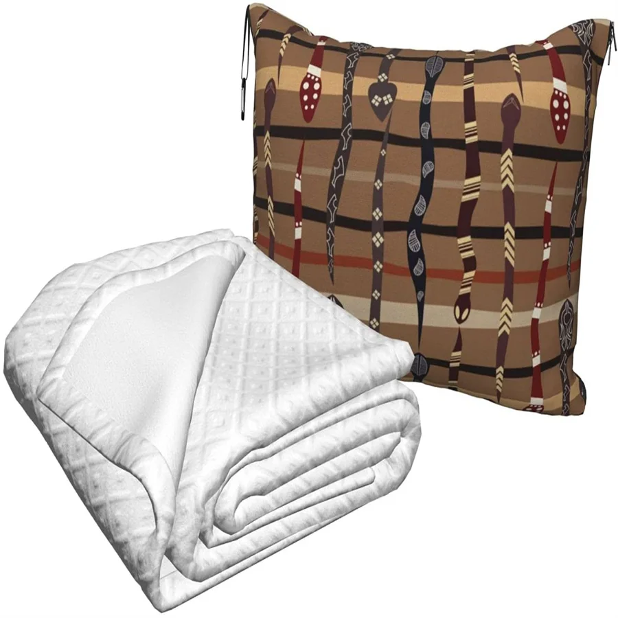 Preço Funky Snakes Travel Travesseiro Cobertor Dois-em-um Mochila Cinta E Compacto Avião Saco Cintura Suporte 60x43 Polegadas