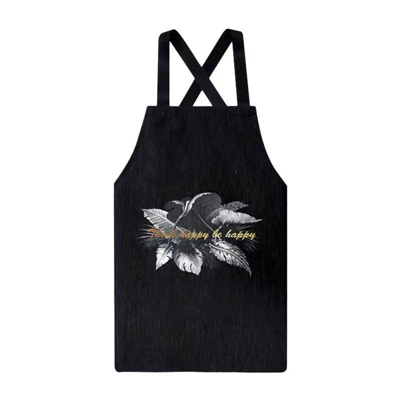 1 шт. фартук льняной и хлопковый маслостойкий напечатанный водонепроницаемый для