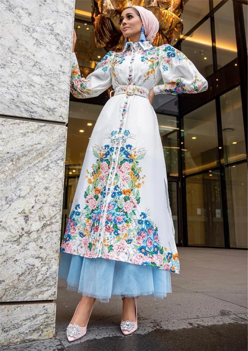 Ramadan Eid Mubarak Abaya Dubai Turkey Hijab Muslim Long Satin Jalabiya Dress Arabic Dresses For Women Islam Kaftan Robe Longue