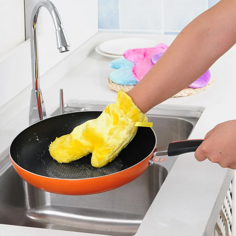 Распродажа водонепроницаемые перчатки для мытья посуды с маслом волшебные