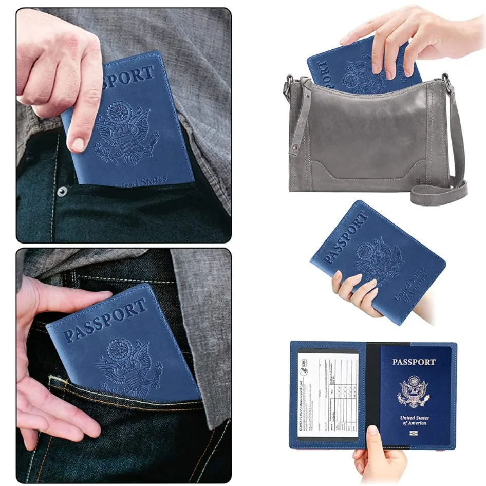 

United States Passport Covers Travel Document Cover Magnetically Shielded Accessories Colorful Flower Elegant Case Organizer Bag
