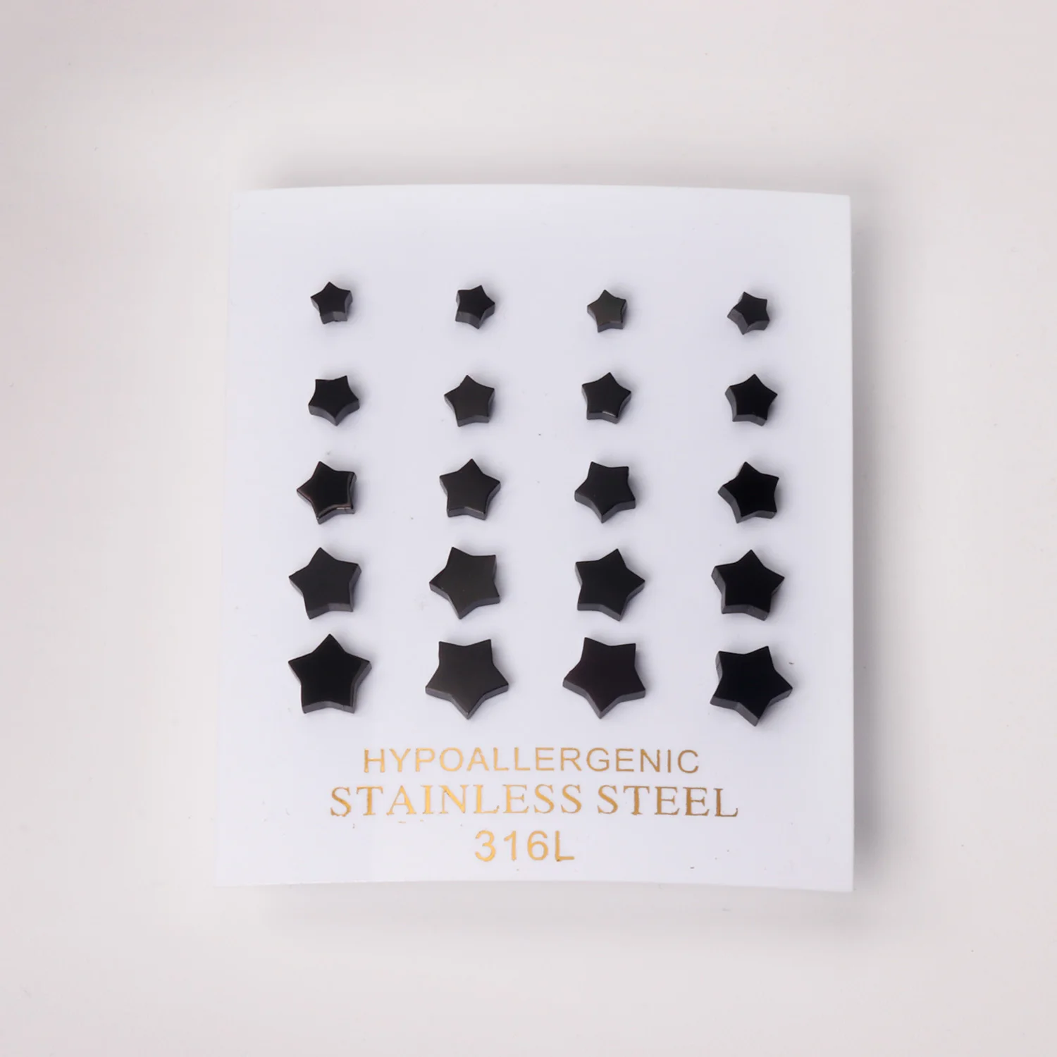 

10 Pairs Star Stud Earrings Wholesale Stainless Steel Frosted Cute For Women/Girl Size 4mm to 8mm Earring Sets Jewelry Gift