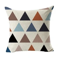 durable breathable modern minimalist geometric embroidery cotton pillow cover for office