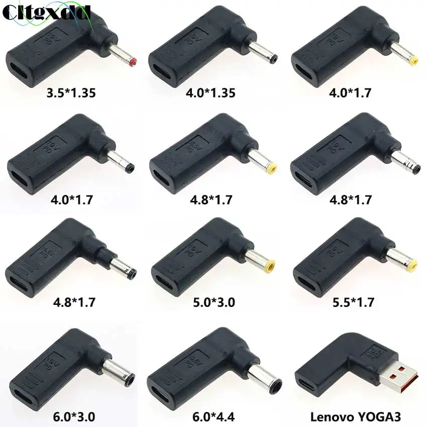 

1PCS PD Spoof Adapter Plug Converter USB Type C Female to 3.5*1.35mm 4.0*1.7mm 5.0*3.0mm Male Laptop DC Power Jack Connector